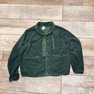 Pink Victoria’s Secret | Green Snap Button Sweater